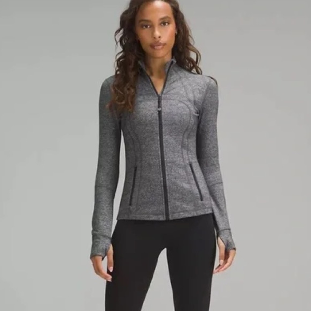 Lulumeon Define Women's Grey Full-Zip Athletic Jacket Size 6